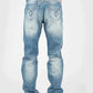 Tin Haul Regular Joe with Grey Diamond Stitch (Light Wash) - Men's Bootcut Jeans