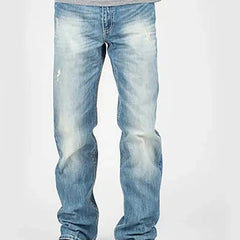 Tin Haul Regular Joe with Grey Diamond Stitch (Light Wash) - Men's Bootcut Jeans