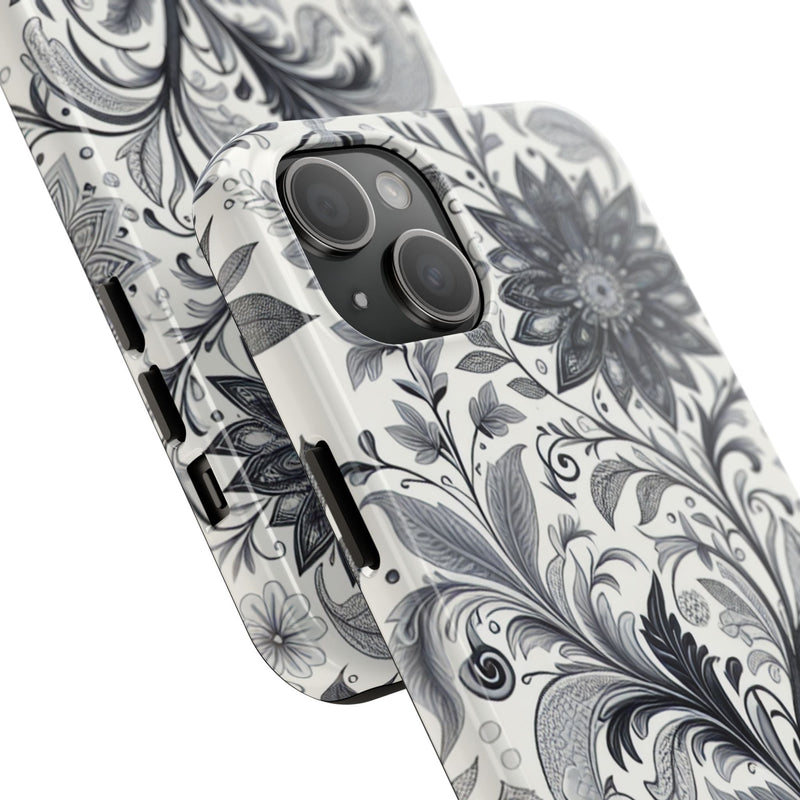 Floral Tough Phone Cases, Durable Phone Cover, Stylish Floral Design, Gift for Her, Trendy Tech Accessories, Birthday Present