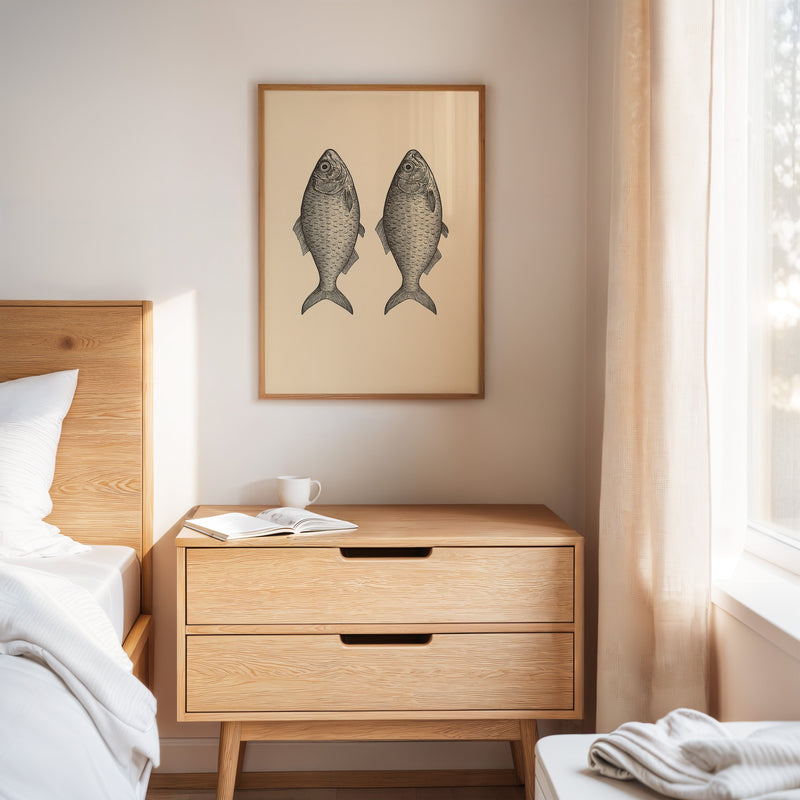 Two Fish Vintage Loaves and Fishes Symbol