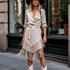 Double Buckle Western Waist Belt for Women