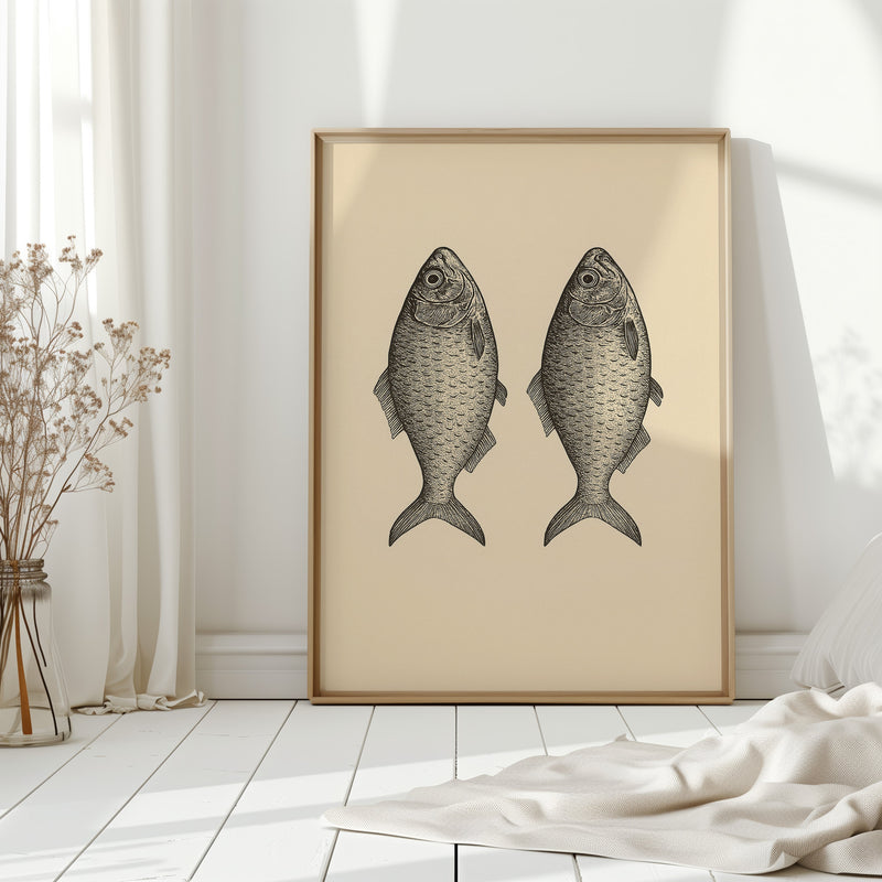 Two Fish Vintage Loaves and Fishes Symbol