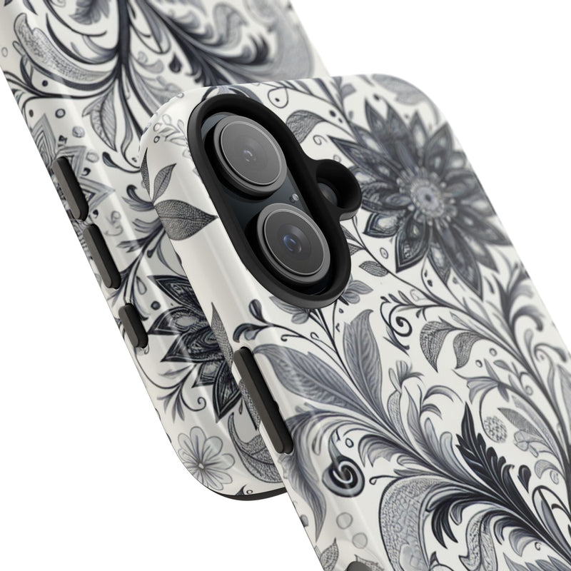 Floral Tough Phone Cases, Durable Phone Cover, Stylish Floral Design, Gift for Her, Trendy Tech Accessories, Birthday Present