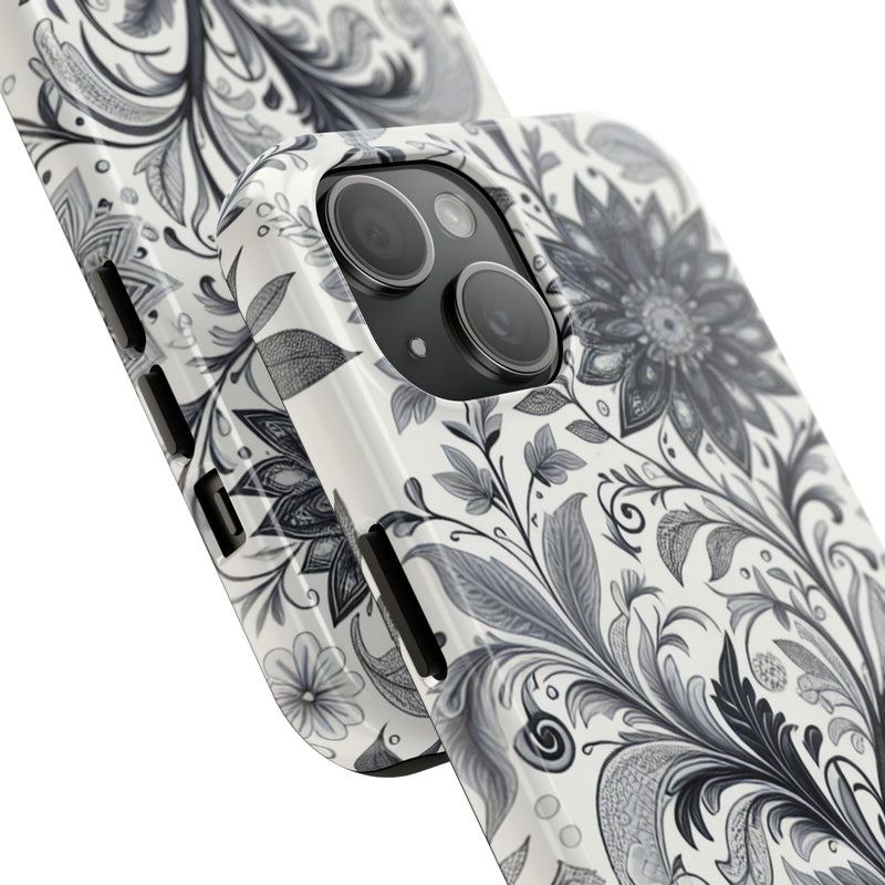 Floral Tough Phone Cases, Durable Phone Cover, Stylish Floral Design, Gift for Her, Trendy Tech Accessories, Birthday Present