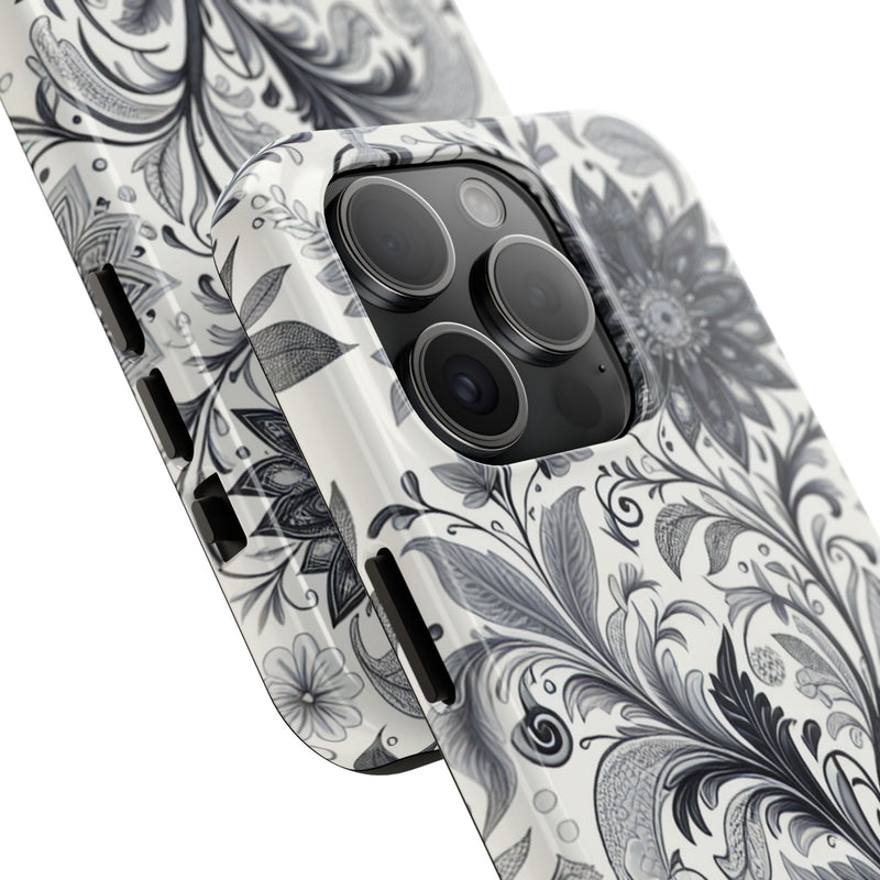 Floral Tough Phone Cases, Durable Phone Cover, Stylish Floral Design, Gift for Her, Trendy Tech Accessories, Birthday Present