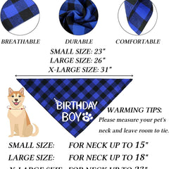 Dog Birthday Bandana – Premium Cotton Birthday Boy Bandana for Dogs