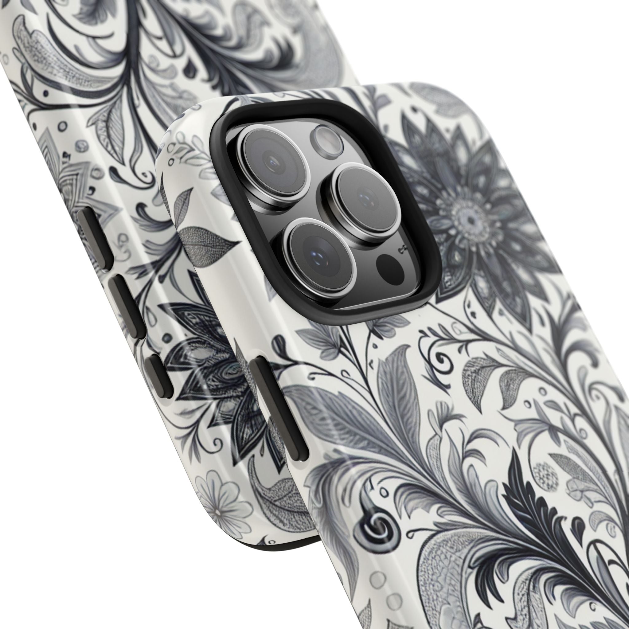 Floral Tough Phone Cases, Durable Phone Cover, Stylish Floral Design, Gift for Her, Trendy Tech Accessories, Birthday Present