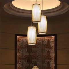 Southeast Asia bamboo plait hall staircase decoration lamp