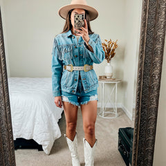 Double Buckle Western Waist Belt for Women
