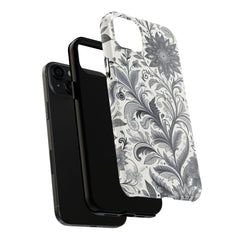 Floral Tough Phone Cases, Durable Phone Cover, Stylish Floral Design, Gift for Her, Trendy Tech Accessories, Birthday Present