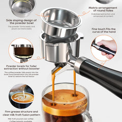 HiBREW 20Bar Semi Automatic Espresso Coffee Machine Temperature Adjustable Cold/Hot Super Slim Coffee Maker Cappuccino H10B