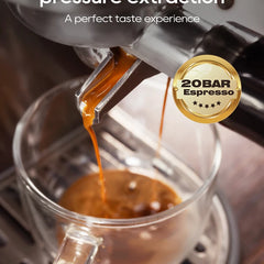 HiBREW 20Bar Semi Automatic Espresso Coffee Machine Temperature Adjustable Cold/Hot Super Slim Coffee Maker Cappuccino H10B