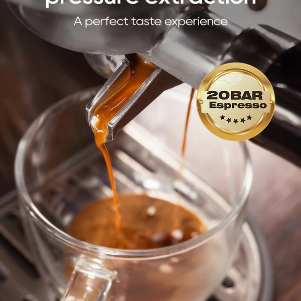 HiBREW 20Bar Semi Automatic Espresso Coffee Machine Temperature Adjustable Cold/Hot Super Slim Coffee Maker Cappuccino H10B