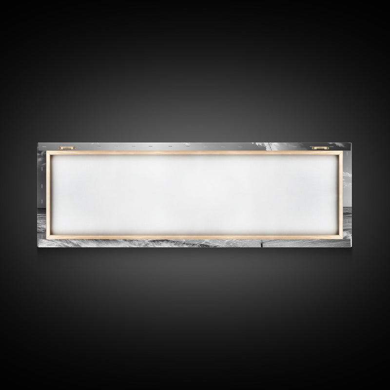 Beach Fishing, Ocean Waves, Rod and Reel, Framed Canvas Print, Coastal Living Wall Art, Minimalist Nautical Decor, Beach House Aesthetic