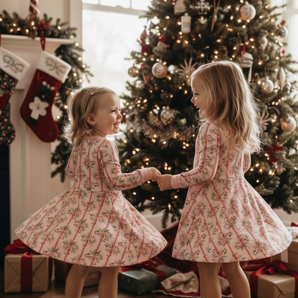 Ribbon & Holly (Twirl Dress)
