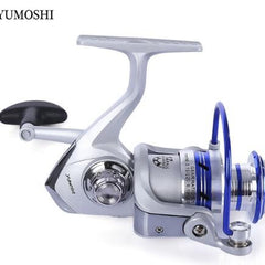 YUMOSHI AF1000-7000 12BB Gear Ratio 5.5:1 Half Metal Fishing Spinning Reel Machined aluminum Spool with Exchangeable Handle