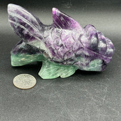 Fluorite Fish Carving - 409g