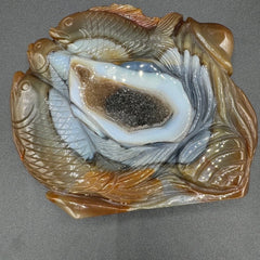 Agate Fish Carving - 823g