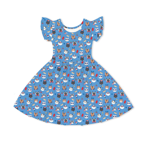 Freedom Cats (Twirl Dress)