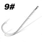 50pcs/lot Long Shank Fishing Hook For Fishing Live Bait With Double Bait Keeper Barbs High Carbon Steel With Anti-rust Fishhooks