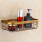 DecorBites™ Brass Bathroom Hardware Set: Shelf, Toilet Brush Holder, Paper & Towel Holder