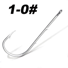 50pcs/lot Long Shank Fishing Hook For Fishing Live Bait With Double Bait Keeper Barbs High Carbon Steel With Anti-rust Fishhooks