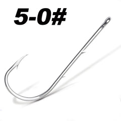 50pcs/lot Long Shank Fishing Hook For Fishing Live Bait With Double Bait Keeper Barbs High Carbon Steel With Anti-rust Fishhooks