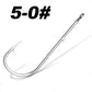 50pcs/lot Long Shank Fishing Hook For Fishing Live Bait With Double Bait Keeper Barbs High Carbon Steel With Anti-rust Fishhooks