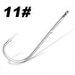 50pcs/lot Long Shank Fishing Hook For Fishing Live Bait With Double Bait Keeper Barbs High Carbon Steel With Anti-rust Fishhooks
