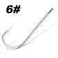 50pcs/lot Long Shank Fishing Hook For Fishing Live Bait With Double Bait Keeper Barbs High Carbon Steel With Anti-rust Fishhooks