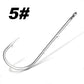 50pcs/lot Long Shank Fishing Hook For Fishing Live Bait With Double Bait Keeper Barbs High Carbon Steel With Anti-rust Fishhooks