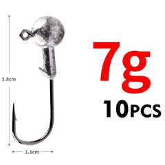 MEREDITH Jig Head 1g 2g 3g 4g 5g 7g 8g 10g 12g 14g 22g Head Hook Jig Fishing Hook Jig Pike Fish Accessories
