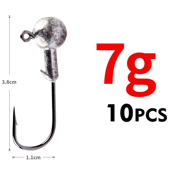 MEREDITH Jig Head 1g 2g 3g 4g 5g 7g 8g 10g 12g 14g 22g Head Hook Jig Fishing Hook Jig Pike Fish Accessories