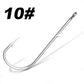 50pcs/lot Long Shank Fishing Hook For Fishing Live Bait With Double Bait Keeper Barbs High Carbon Steel With Anti-rust Fishhooks