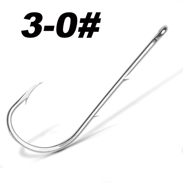 50pcs/lot Long Shank Fishing Hook For Fishing Live Bait With Double Bait Keeper Barbs High Carbon Steel With Anti-rust Fishhooks