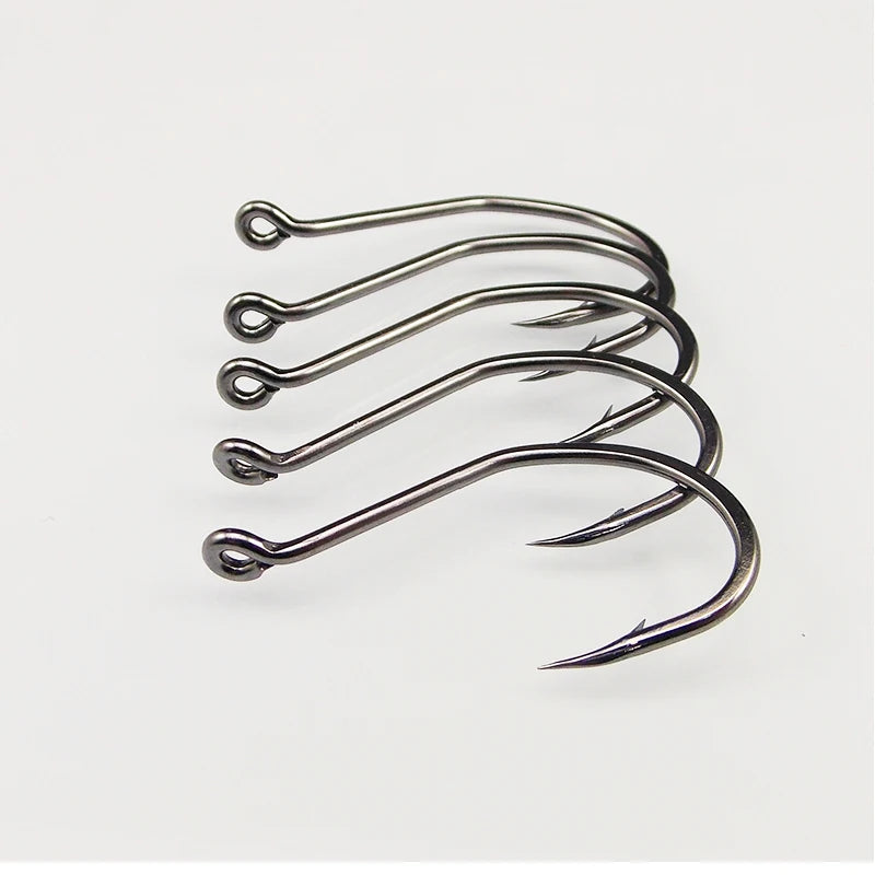 ESFISHING Fishing Hook High Carbon Steel Hooks 20PCS 1/0 2/0 3/0 4/0 High Strength Single Eye Hooks For Soft Lure