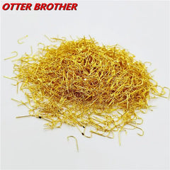 100pcs Fishing Hook Series 1#-8# Barbed Fishhook High Carbon Steel Red Gold Fishhooks Bent Baitholder Ringed Carp Hook Tackle