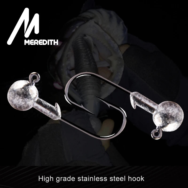MEREDITH Jig Head 1g 2g 3g 4g 5g 7g 8g 10g 12g 14g 22g Head Hook Jig Fishing Hook Jig Pike Fish Accessories