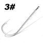 50pcs/lot Long Shank Fishing Hook For Fishing Live Bait With Double Bait Keeper Barbs High Carbon Steel With Anti-rust Fishhooks