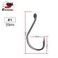 ESFISHING Fishing Hook High Carbon Steel Hooks 20PCS 1/0 2/0 3/0 4/0 High Strength Single Eye Hooks For Soft Lure