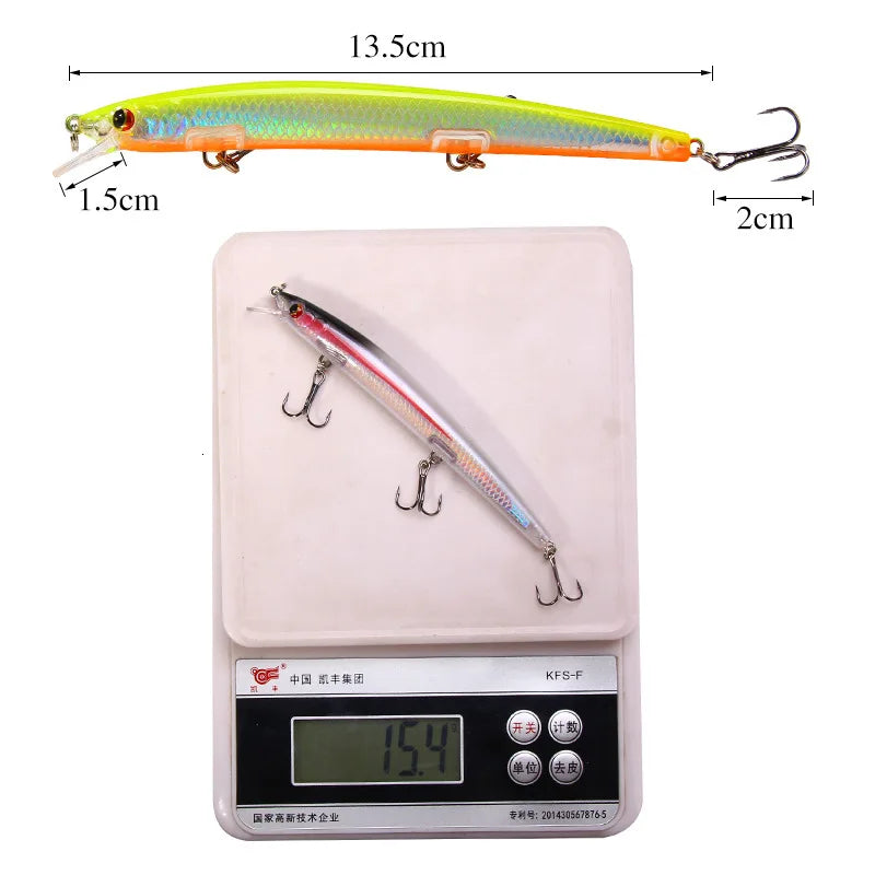 Minnow Fishing Lure Weights 14.5g Long Throw Bait Fish Isca Artificial Fishing Lures 2019 Bass Lure Pesca Fish Bait Wobbler