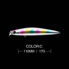 Fishing lure 1pcs Topwater Minnow 11cm 17g wobblers Pike Sea Spinning Artificial hard Bait swimbait Jerkbait carp Fishing Pesca