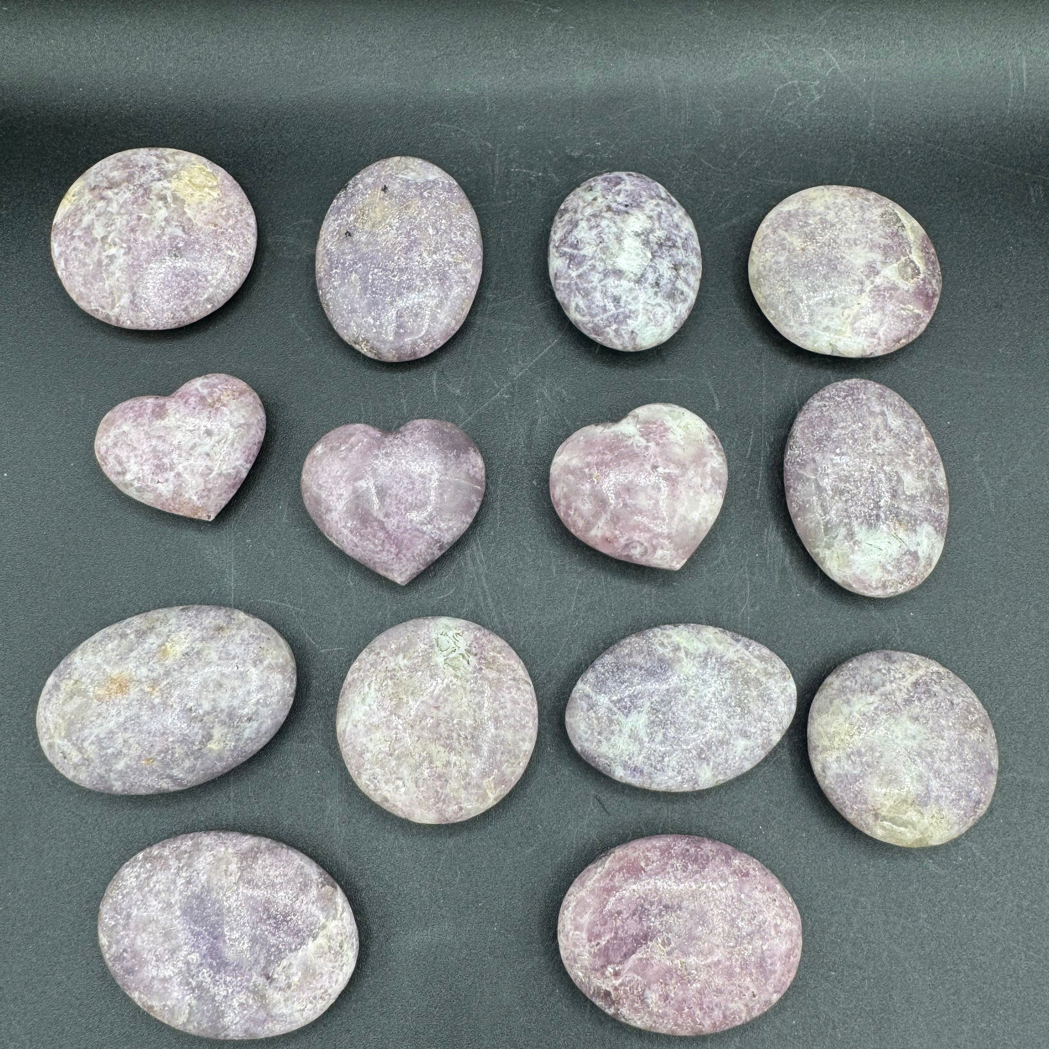 Lepidolite Palm Stones - Sold By Piece