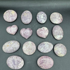 Lepidolite Palm Stones - Sold By Piece