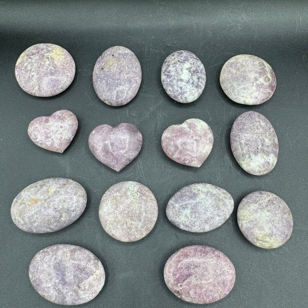 Lepidolite Palm Stones - Sold By Piece