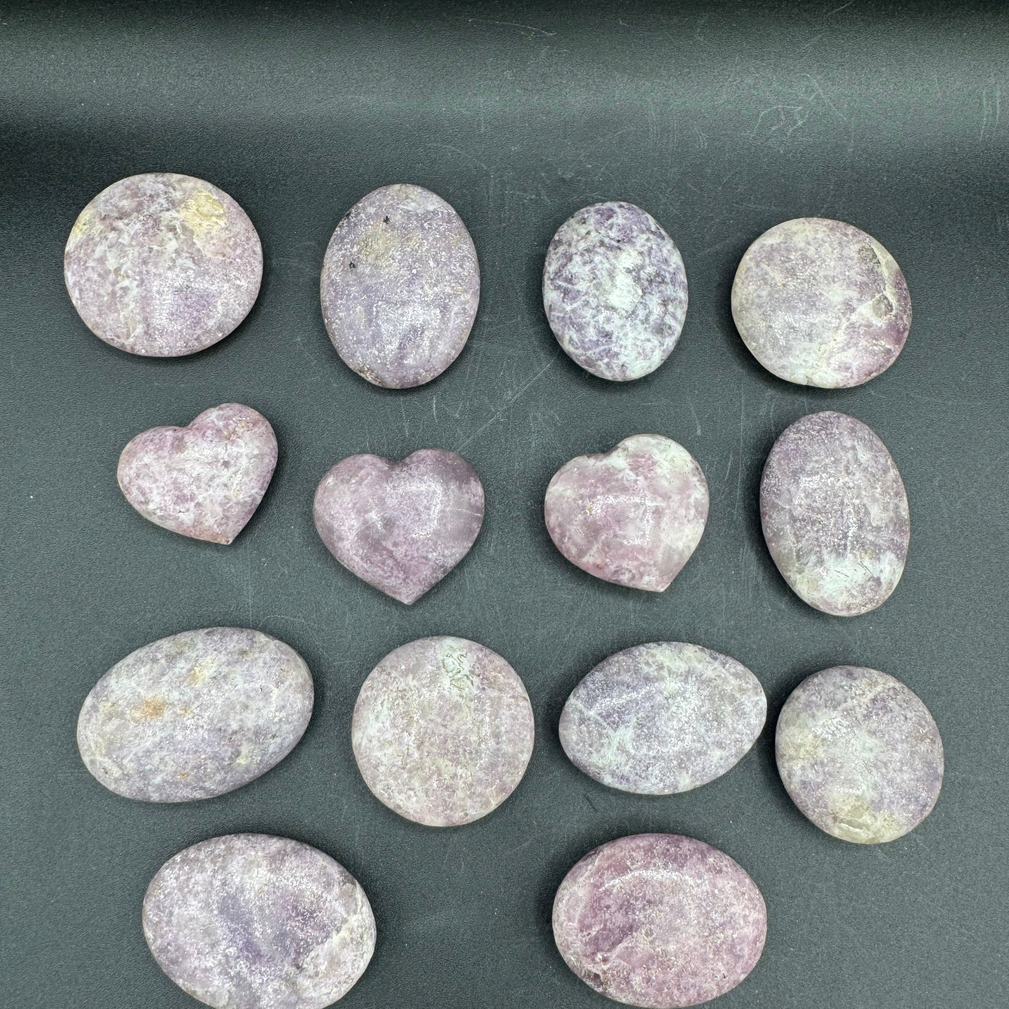 Lepidolite Palm Stones - Sold By Piece