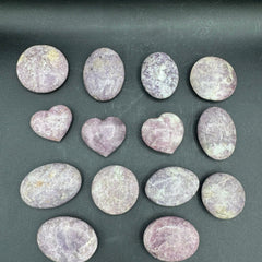 Lepidolite Palm Stones - Sold By Piece