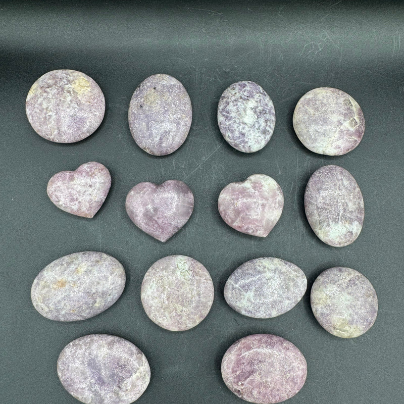 Lepidolite Palm Stones - Sold By Piece