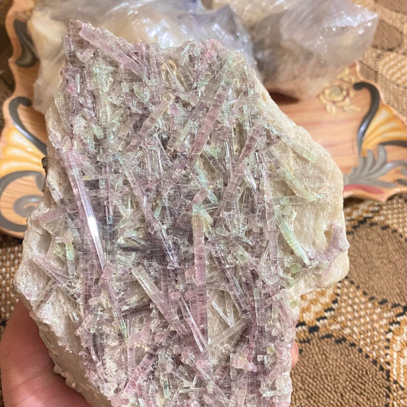 Pink Tourmaline Specimen - 1256g