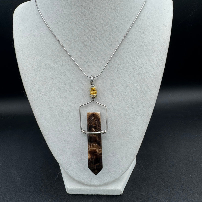Chocolate Calcite Pendant - 18g